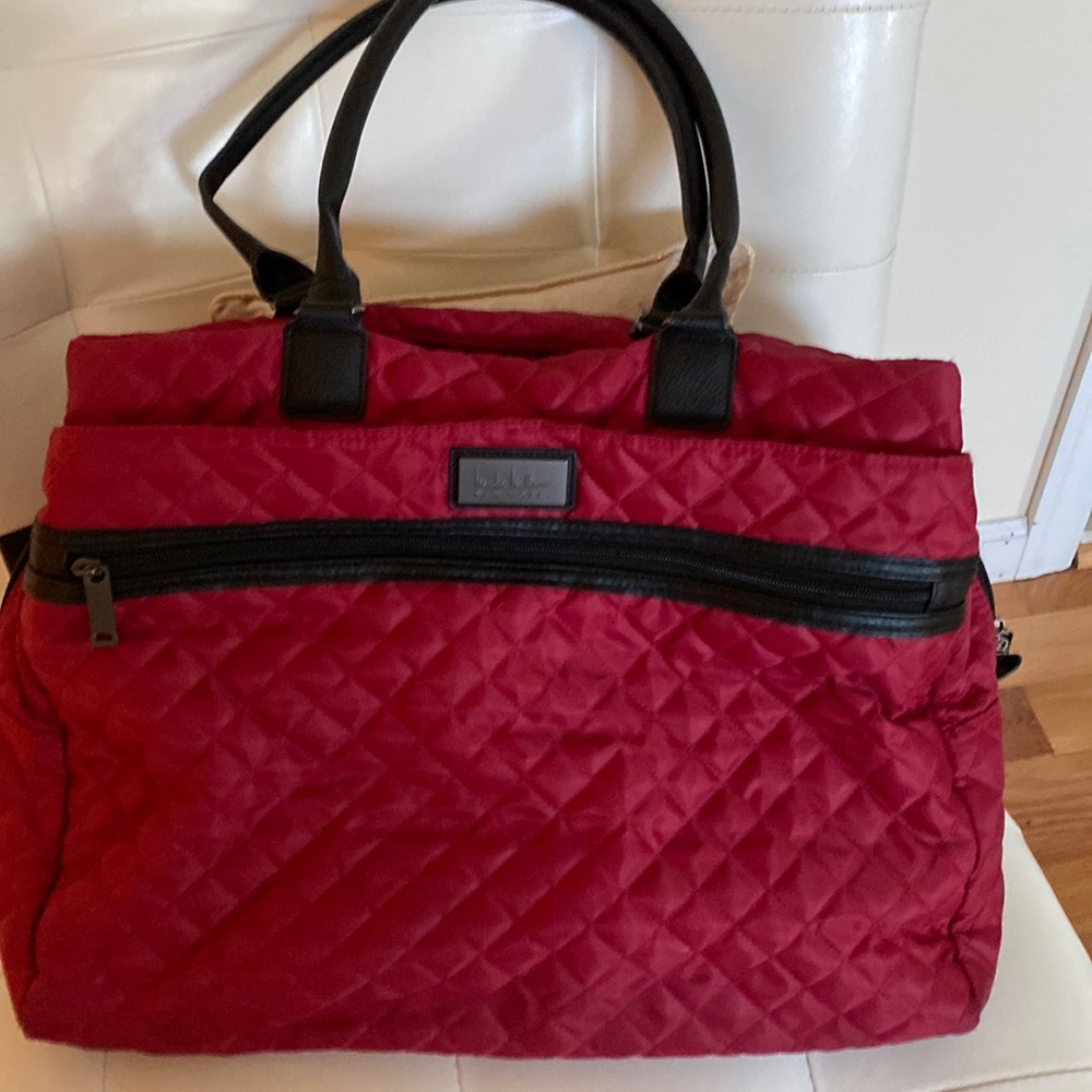 Brick red/maroon tote